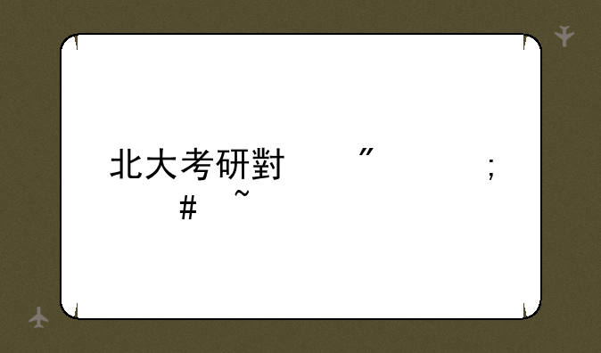 北大考研小分怎么查