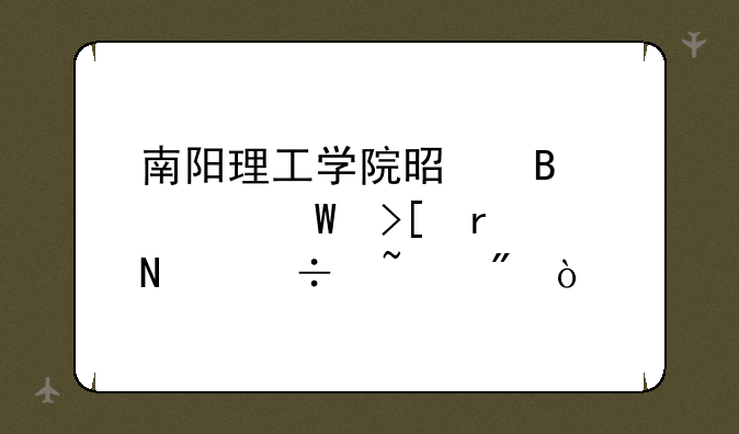 南阳理工学院是否被录取在哪能查到？